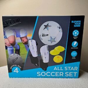 New LVL Up All Star Starter Soccer Kit 7 Piece Set Official Size 4